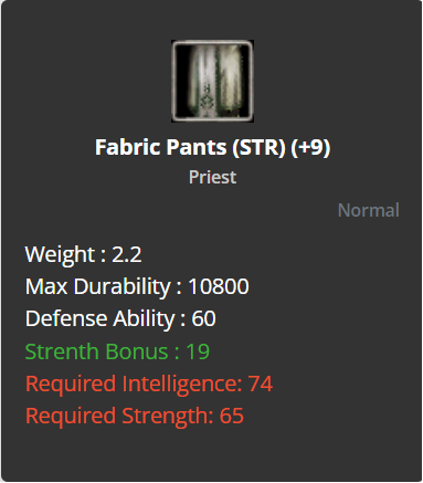 Fabric Pants +9 (STR)